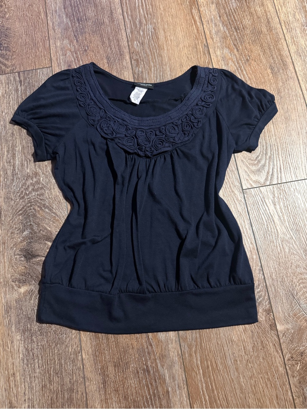 VINTAGE Y2K PERCEPTION PETITE ROSETTE BUBBLE BLOUSE ✨
